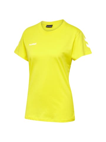 Hummel Logo T-Shirt Kurzarm Top aus Baumwolle HMLGO in Gelb-2