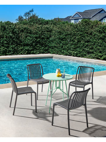 Beliani 4er-Set Esszimmerstuhl ARICCIA in Schwarz