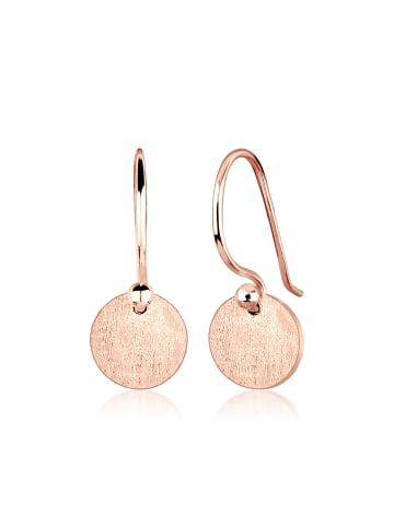 Elli Ohrringe 925 Sterling Silber Geo, Kreis in Rosegold