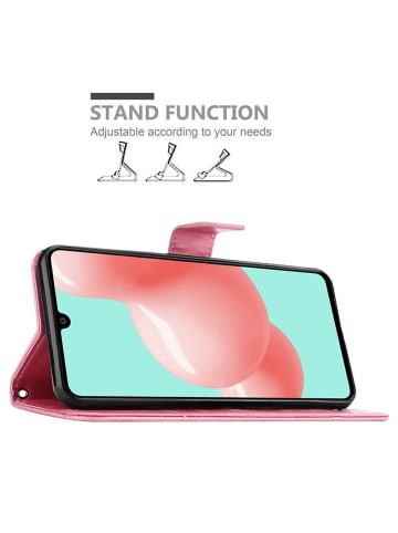 cadorabo Hülle für Samsung Galaxy A41 Blumen Design in FLORAL ROSA