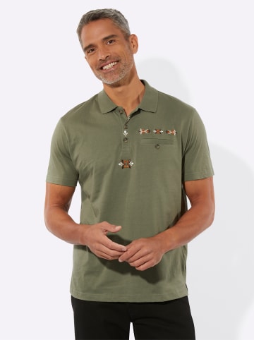 Sieh an! Kurzarm-Poloshirt in khaki