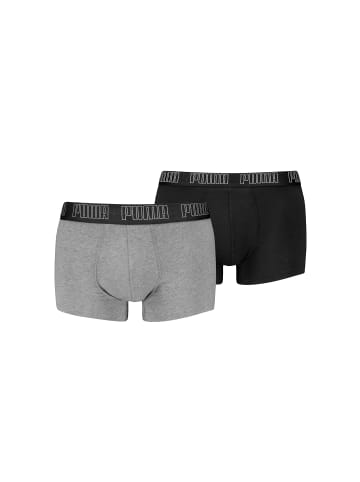 Puma Boxershorts PUMA MEN EVERYDAY TRUNK 2P in Black / Grey Melange