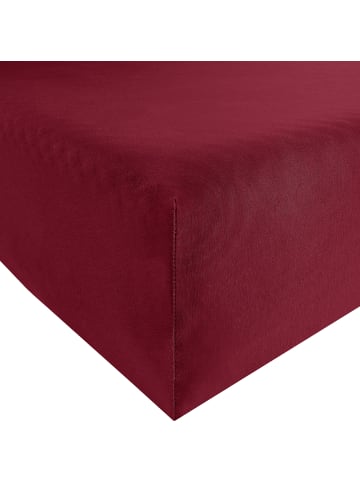 Bassetti Single-Jersey Spannbettlaken in bordeaux