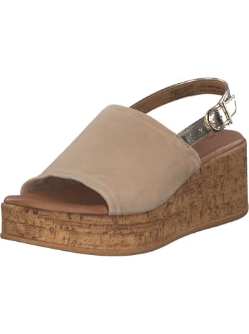 Tamaris Plateau-Sandaletten in Beige