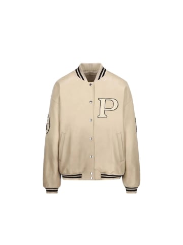 PRADA Beige Kalbsleder Bomberjacke