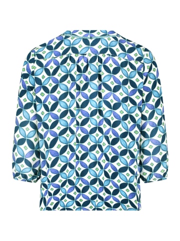 CARTOON Blusenshirt mit Schnürung in Blau/Grün