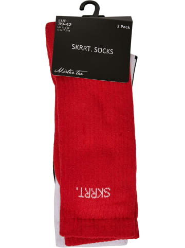 Mister Tee Socken in red/white/black