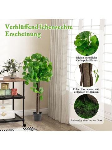 COSTWAY 2er Kunstpflanze 110 cm in Grün