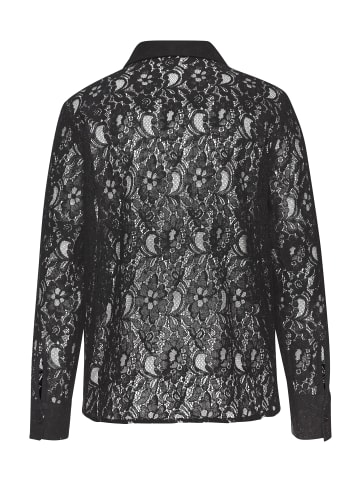 LASCANA Spitzenbluse in schwarz