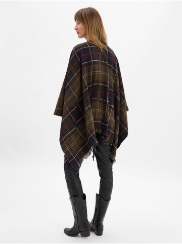 Barbour Poncho Staffin Tartan Serape in grün marine - 0002
