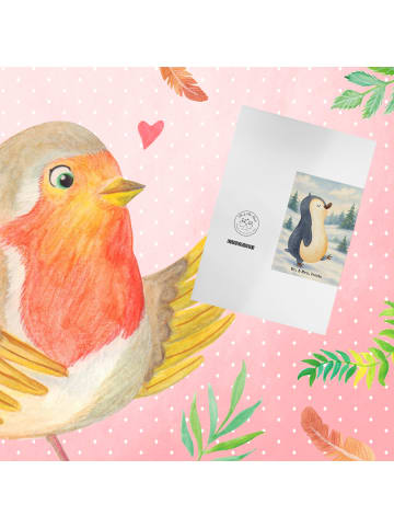 Mr. & Mrs. Panda neujahrskarte Pinguin mHerzieren Design ohne S... in Weiß