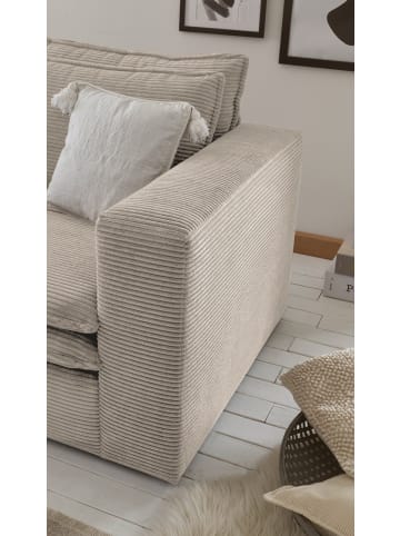 Furn.Design Sessel beige Cord, Loungesessel 110 cm