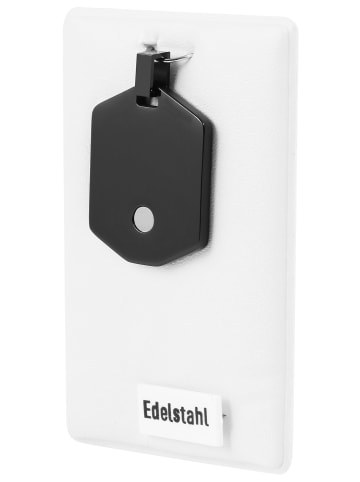 Adeliás Unisex Anhänger aus Edelstahl in schwarz