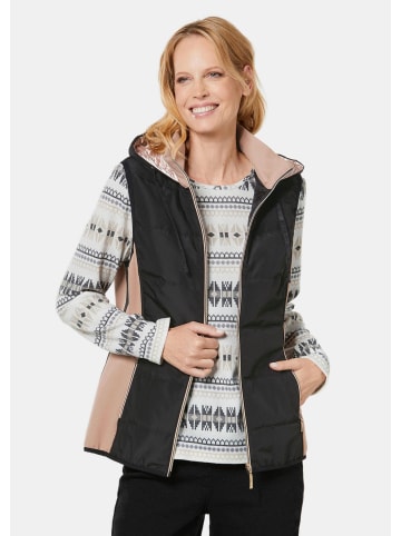 GOLDNER Sportive Weste mit vielen Details in schwarz / beige