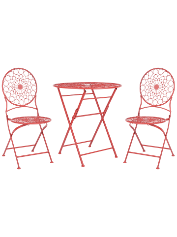Beliani 3-tlg Bistro Set SCARIO in Rot