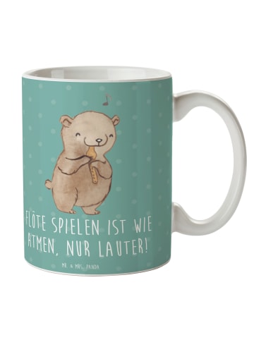 Mr. & Mrs. Panda Tasse Flöte Atem mit Spruch in Meeresbrise