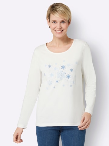 Sieh an! Shirt in ecru-eisblau