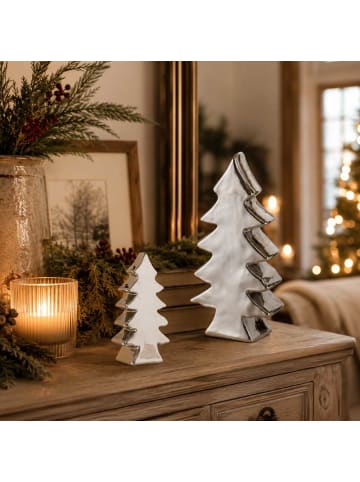 AltoBelli AltoBelli Deko Aufsteller TANNENBAUM Silber Glänzend 10x20 cm
