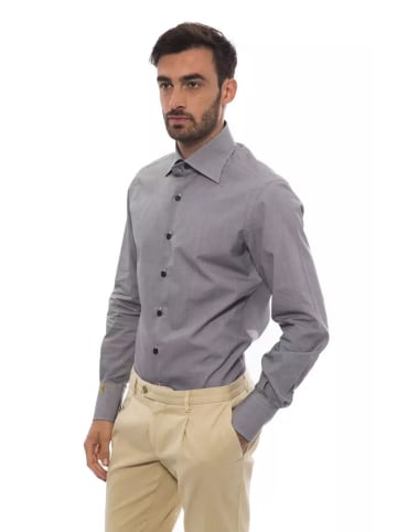 Billionaire Italian Couture Schwarz Baumwolle Herren Hemd