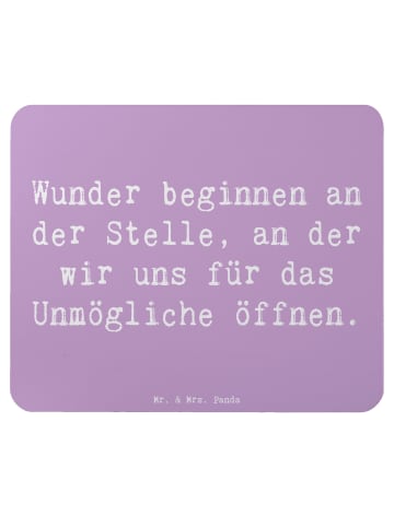 Mr. & Mrs. Panda Mauspad Spruch Wunder beginnen mit Spruch in Lavendeltraum
