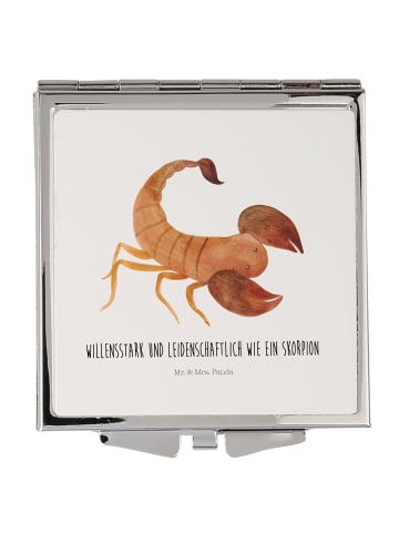 Mr. & Mrs. Panda Schminkspiegel klein Sternzeichen Skorpion mit ... in Weiß