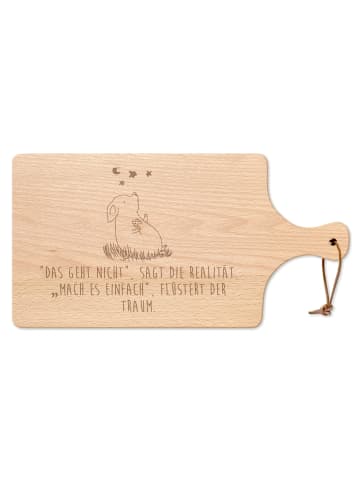 Mr. & Mrs. Panda Frühstücksbrett Schwein Glück mit Spruch in Transparent