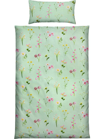 Erwin Müller Seersucker Bettwäsche in hellgrün