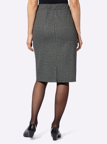 WITT WEIDEN Jerseyrock in schwarz-weiß-kariert