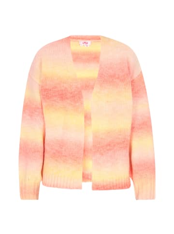 myMo Damen Cardigan in Orange Mehrfarbig