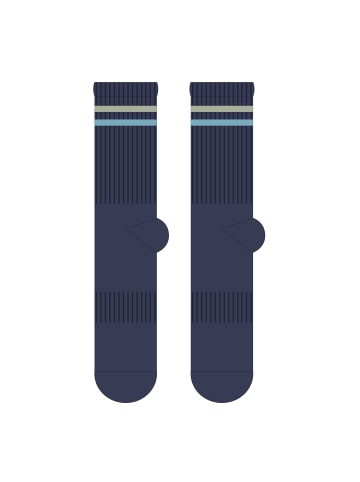 GreenBomb Tennis Socks Blue Mint Stripes in Marineblau