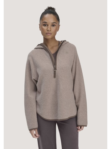 Hessnatur Fleece Hoodie in mandelbraun