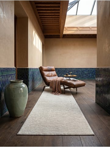 KADIMA DESIGN Läufer Streifen pflegeleicht Wohnzimmer Schlafzimmer Flur Esszimmer in Creme