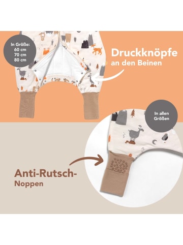 Schlummersack Schlafsack mit Füßen und umklappbaren Bündchen, 1.0 Tog in Orange