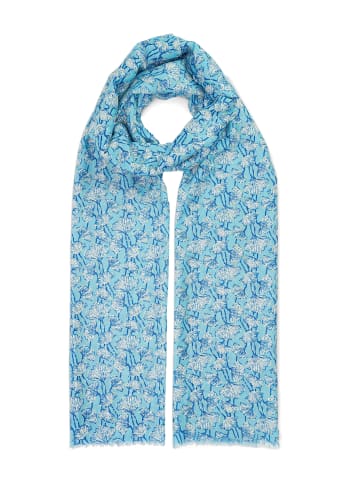 Harpa Schal CLOVER in aqua blue-gold