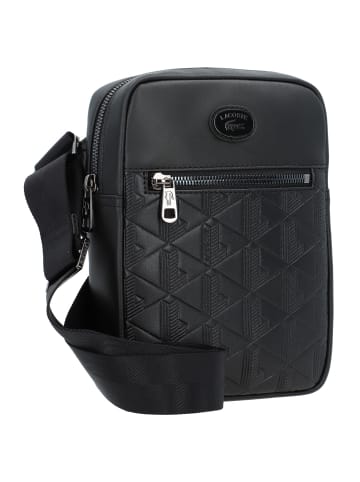 Lacoste Nomogramme Umhängetasche Leder 16 cm in noir