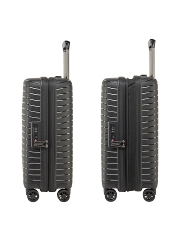 Stratic Novium 4 Rollen Kabinentrolley S 55 cm mit Dehnfalte in black