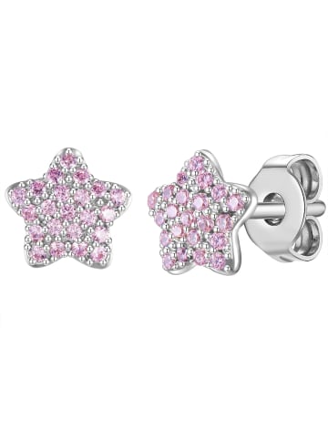 Glanzstücke München Ohrstecker Sterling Silber Zirkonia rosa in silber