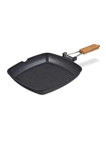 relaxdays Grillfpanne in Schwarz - (B)29 x (T)29 cm