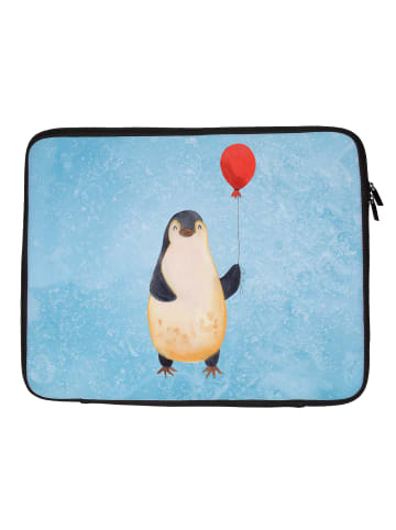 Mr. & Mrs. Panda Notebook Tasche Pinguin Luftballon ohne Spruch in Eisblau