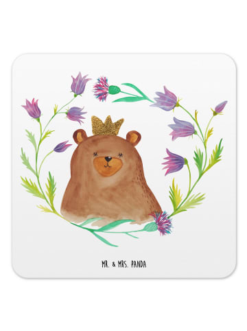 Mr. & Mrs. Panda Untersetzer für Gläser Bär Königin ohne Spruch in Weiß