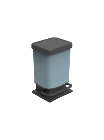 Rotho Paso Mülleimer 20l mit Deckel, Kunststoff (PP recycelt) in Horizontblau