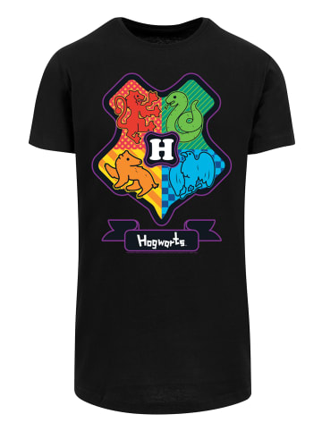 F4NT4STIC Long Cut T-Shirt Harry Potter Hogwarts Junior Crest in schwarz