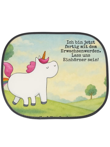 Mr. & Mrs. Panda Sonnenschutz Einhorn Pupsen Design mit Spruch in Weiß