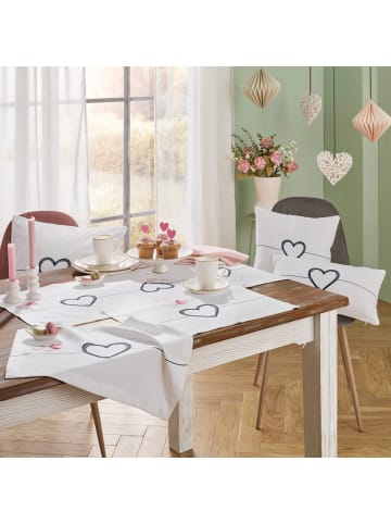 Erwin Müller Tischläufer in weiß-schwarz