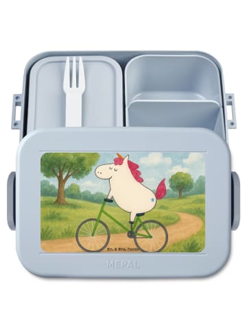 Mr. & Mrs. Panda MEPAL Bentobox Einhorn Radfahrer Design ohne Sp... in Blau Pastell