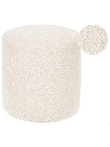 Beliani Pouf MOAB in Weiß - (W) 39 x (H) 41 x (L) 39 cm