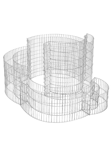 SONGMICS Gabione in Silbern - (B)110 x (H)60 x (T)110 cm