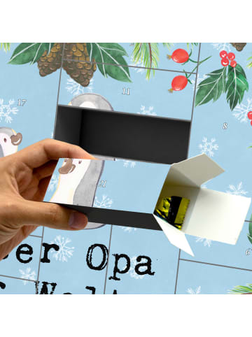 Mr. & Mrs. Panda Befüllbarer Adventskalender Pinguin Bester Opa ... in Eisblau