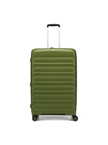 D&N Travel Line 4700 4 Rollen Trolley 78 cm mit Dehnfalte in olive green