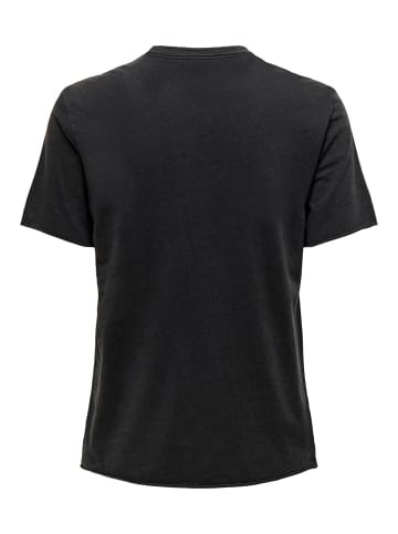 ONLY 2er-SET Print T-Shirt Kurzarm Top mit Design Druck in Schwarz-6